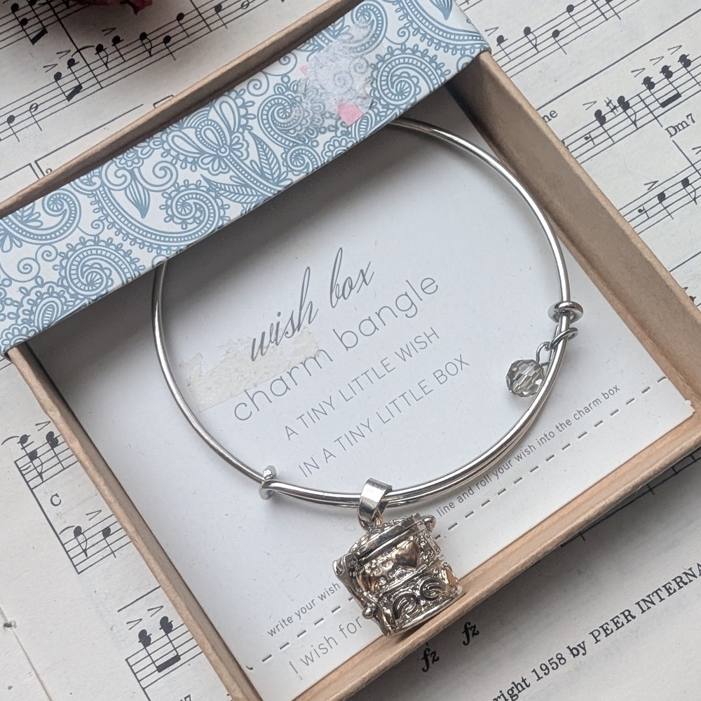 Silver Charm Bangle by